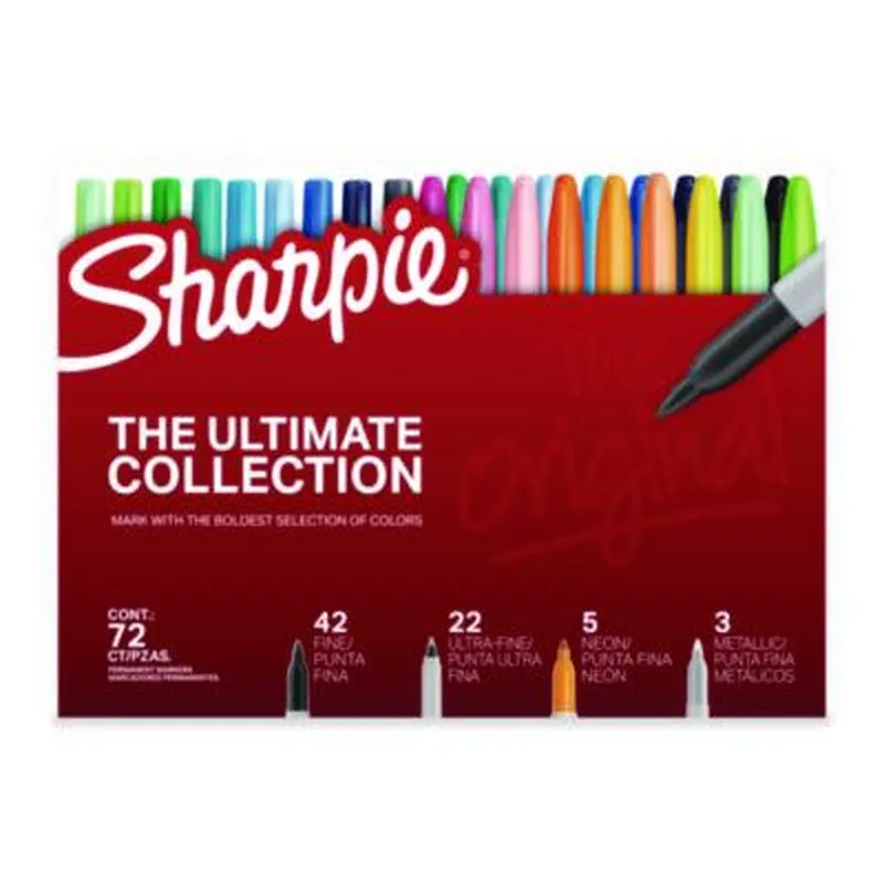 Permanent Markers Ultimate Collection, Assorted Tip Sizes/Types, Assorted Colors, 72/Pack - Markers | Sharpie