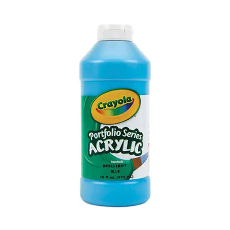 Portfolio Series Acrylic Paint, Brilliant Blue, 16 oz Bottle - Paint | Crayola