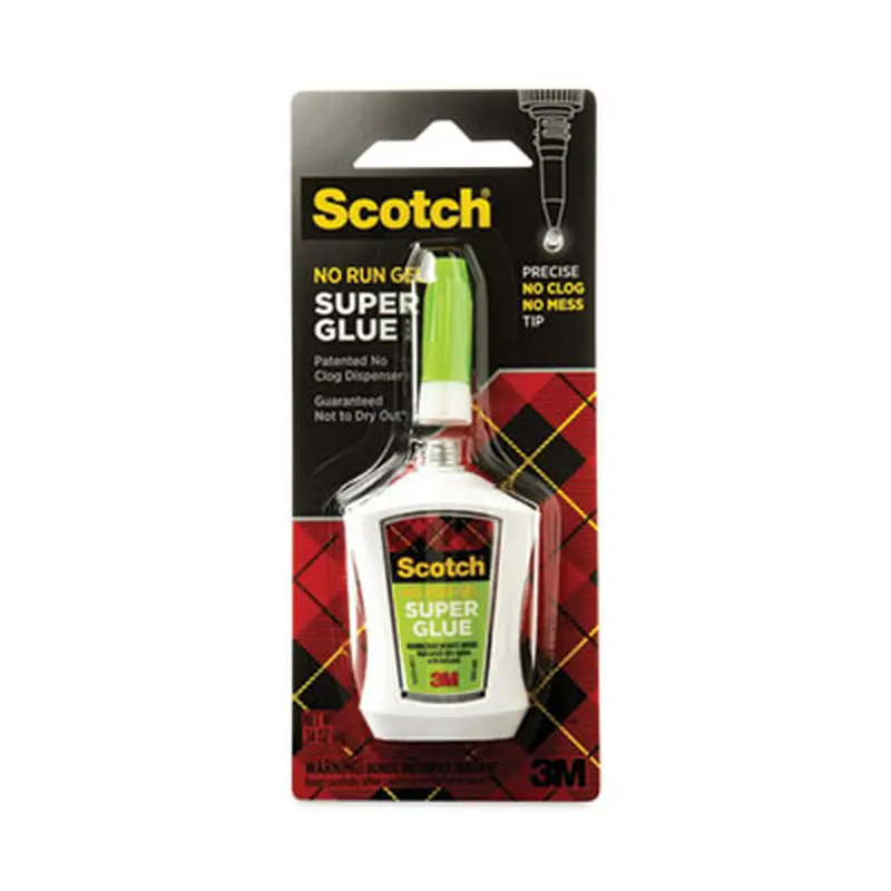 Super Glue No-Run Gel with Precision Applicator, 0.14 oz, Dries Clear - Glue | Scotch