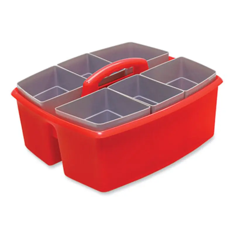 Large Caddy with Sorting Cups, Red, 2/Carton - Art Containers | Storex