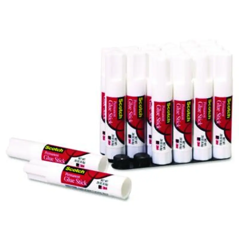 Permanent Glue Stick, 0.28 oz, Dries Clear, 18/Pack - Glue | Scotch