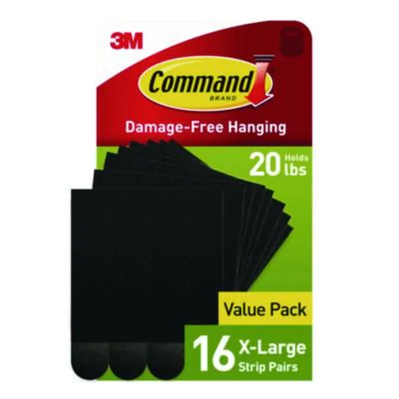 Picture Hanging Strips, X-Large, Removable, Holds up to 20 lbs per 4 Pairs, 16 Strip Pairs/Pack - Mounting Tape | Command