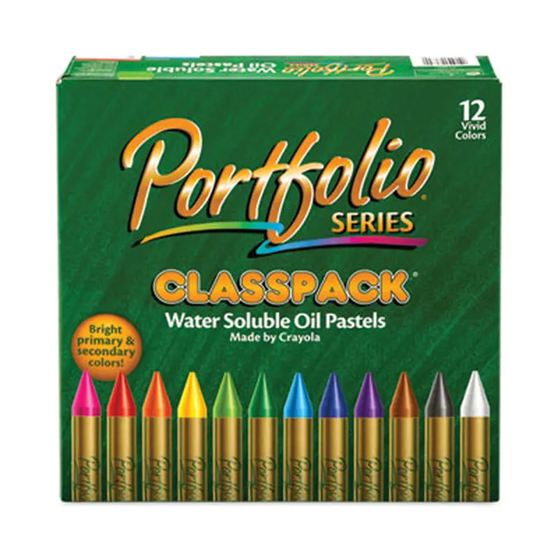 Portfolio Series Oil Pastels, 12 Assorted Colors, 300/Carton - Oil Pastels | Crayola