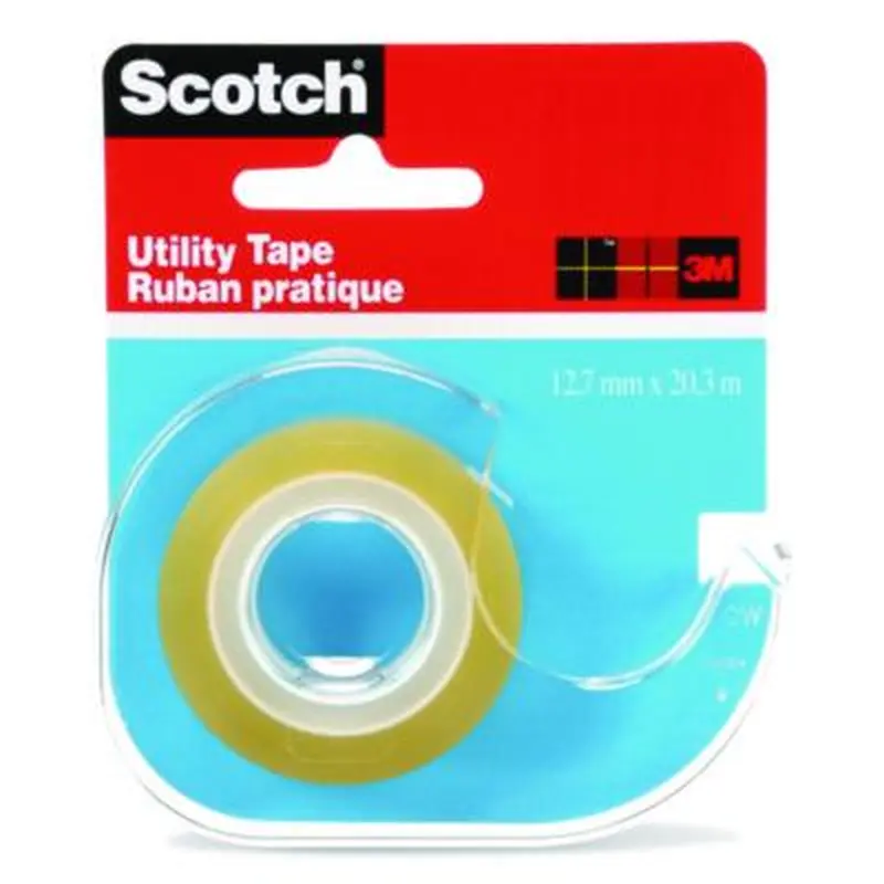 Utility Tape in Handheld Dispenser, 1" Core, 0.5" x 22.22 yds, Clear - Tape | Scotch