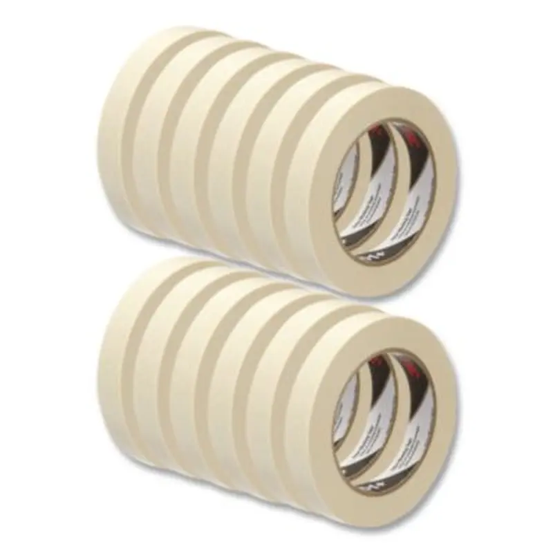 Value Masking Tape 101 , 3" Core, 0.70" x 60 yds, Tan, 12/Pack - Tape | 3M