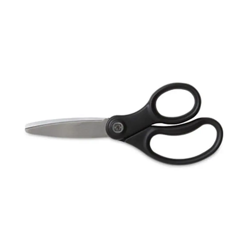 Ambidextrous Stainless Steel Scissors, 5" Long, 2.64" Cut Length, Straight Ergonomic Black Handle - Scissors | TRU RED