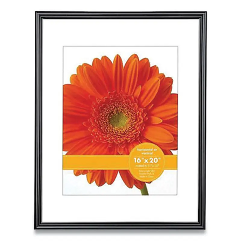 Plastic Poster Frame with Mat, 11 x 14 Insert, Black - Frames | Victory Light