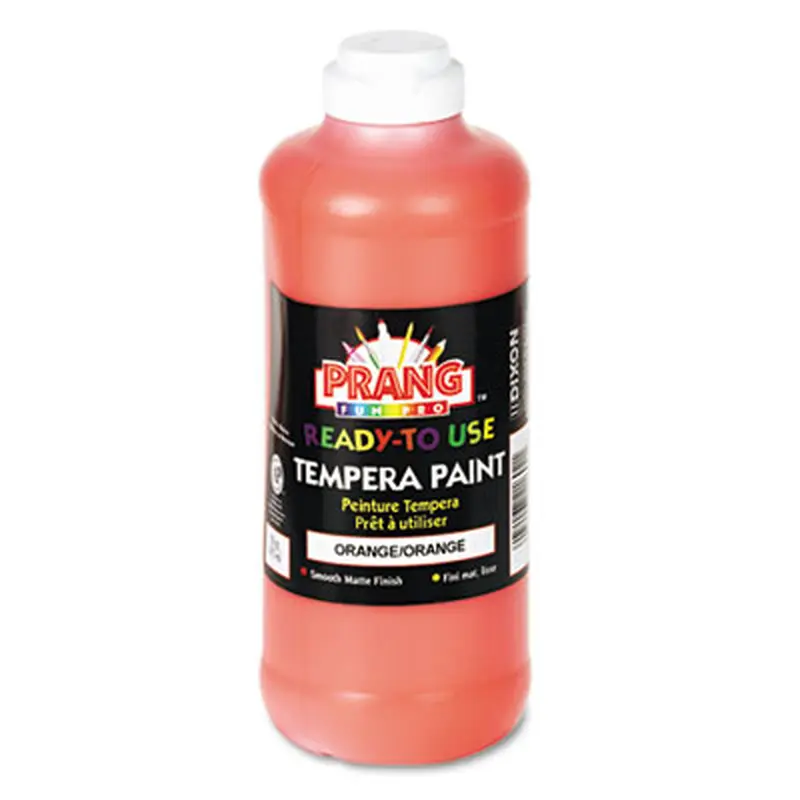 Ready-to-Use Tempera Paint, Orange, 16 oz Dispenser-Cap Bottle - Paint | Prang