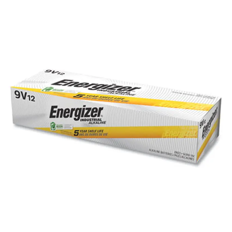 Industrial Alkaline 9V Batteries, 12/Box - Batteries | Energizer