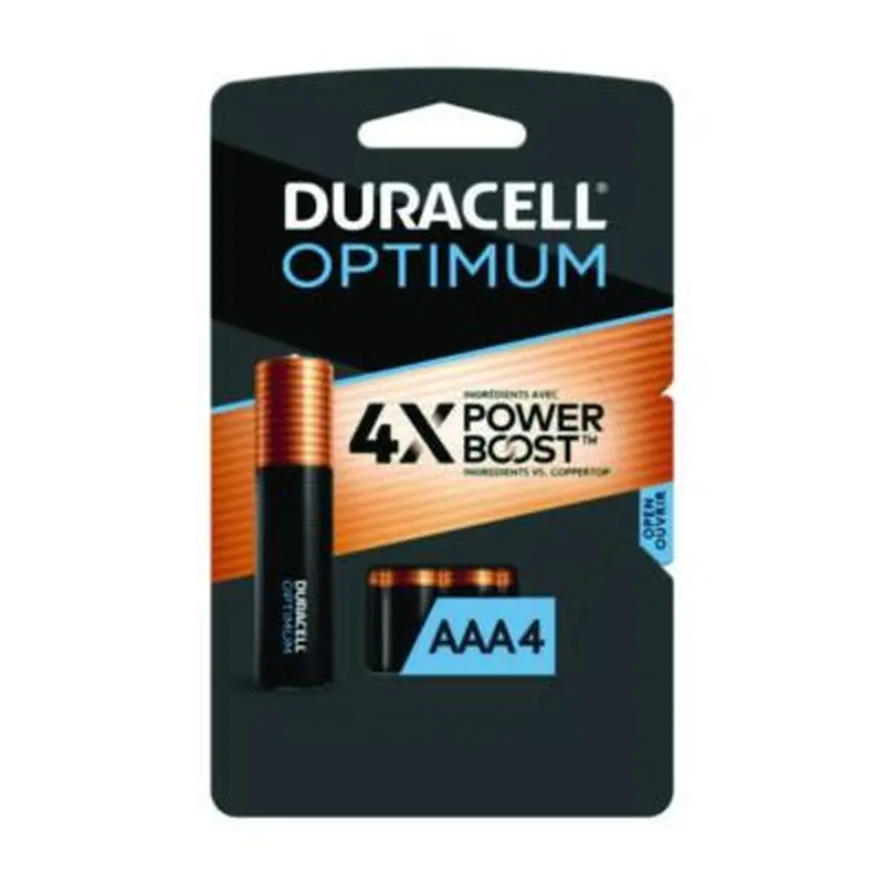 Optimum Alkaline AAA Batteries, 4/Pack - Batteries | Duracell