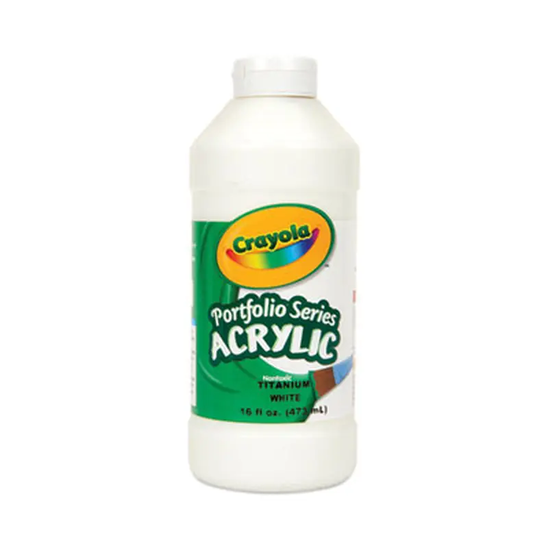 Portfolio Series Acrylic Paint, Titanium White, 16 oz Bottle - Paint | Crayola