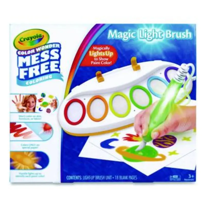 Color Wonder Magic Light Brush with (6) Color Wonder Paints and (18) Blank Color Wonder Paper Sheets - Art Kits | Crayola