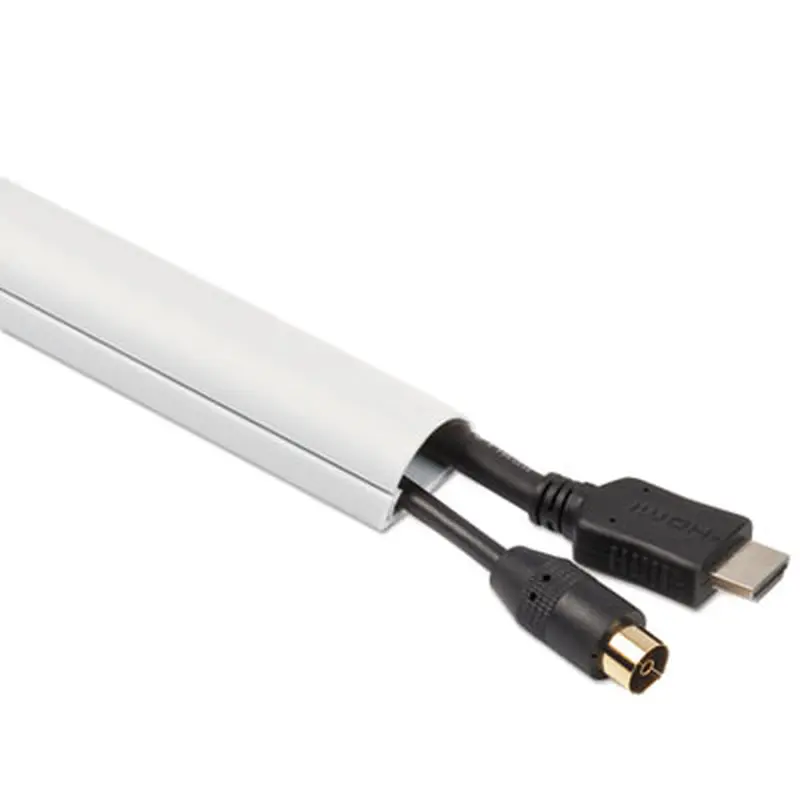 Decorative Mini Cord Cover, 60" x 1.25" x 0.5" Covers, White - Cable Management | D-Line