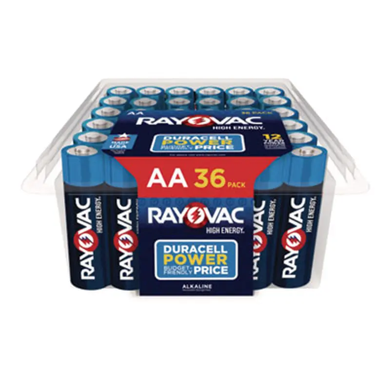 High Energy Premium Alkaline AA Batteries, Pro Pack, 36/Pack - Batteries | Rayovac