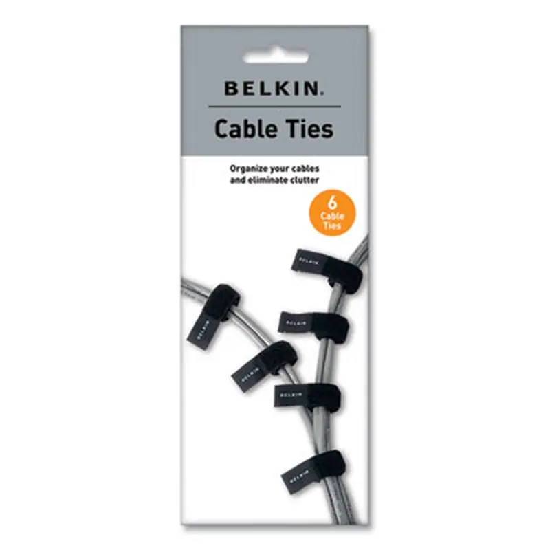 Multicolored Cable Ties, 6/Pack - Cable Management | Belkin