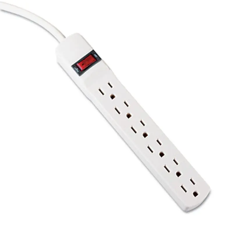 Power Strip, 6 Outlets, 6 ft Cord, Ivory - Power Strips | Innovera