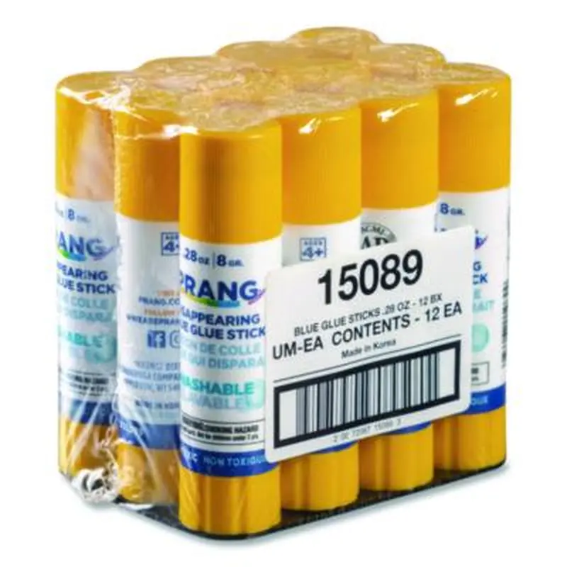 Washable Glue Sticks, Blue, 0.28 oz, Dries Clear - Glue | Prang