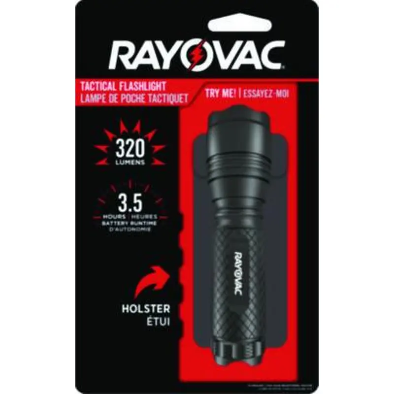 LED Aluminum Flashlight, 3 AAA Batteries (Included), Black - Flashlights | Rayovac