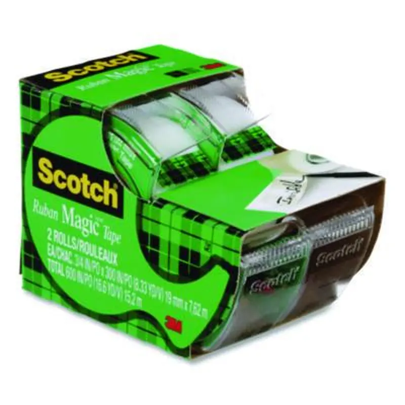 Magic Tape in Handheld Dispenser, 1" Core, 0.75" x 24.9 ft., Clear, 2/Pack - Tape | Scotch