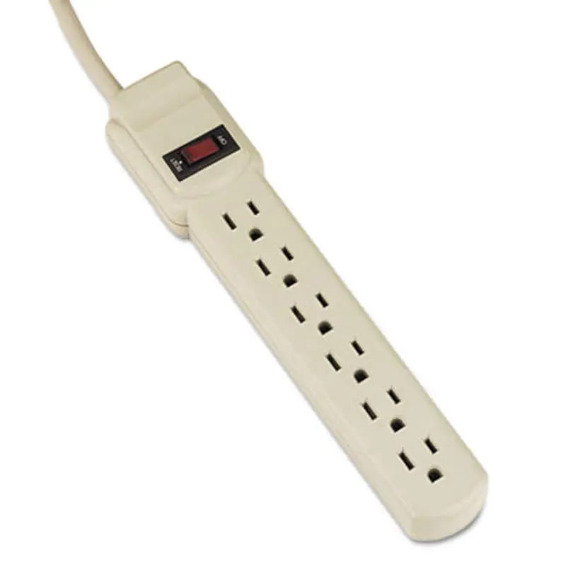 Power Strip, 6 Outlets, 4 ft Cord, Ivory - Power Strips | Innovera