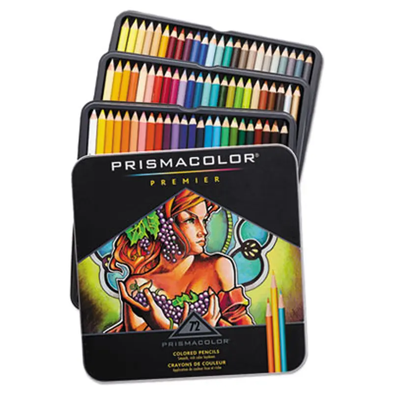 Premier Colored Pencil, 0.7 mm, 2H (#4), Assorted Lead and Barrel Colors, 72/Pack - Pencils | Prismacolor