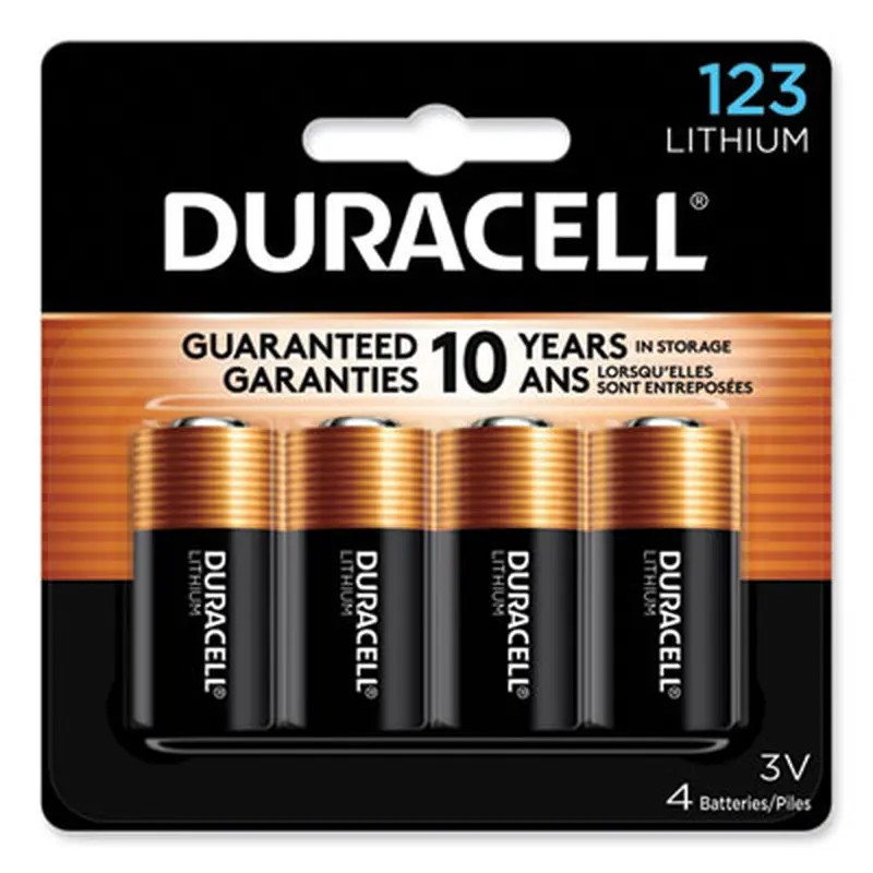 Specialty High-Power Lithium Batteries, 123, 3 V, 4/Pack - Batteries | Duracell