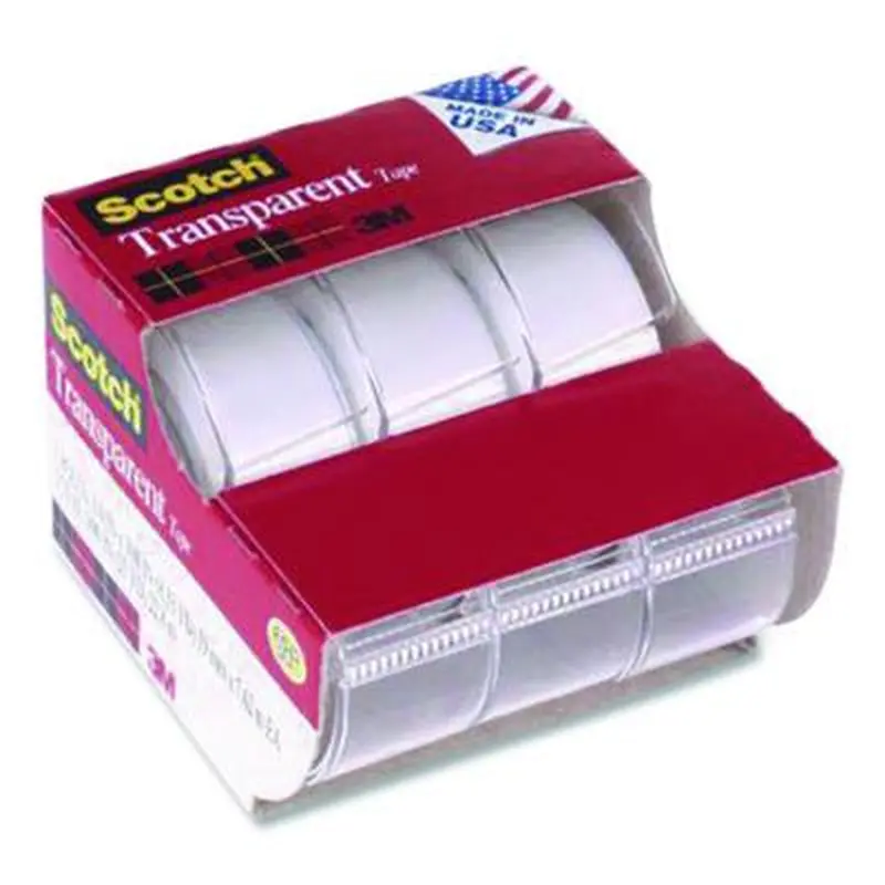 Transparent Tape in Handheld Dispenser, 1" Core, 0.75" x 25 ft, Transparent, 3/Pack - Tape | Scotch
