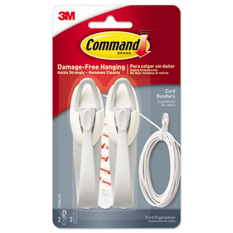 Cable Bundler, White, 2/Pack - Cable Management | Command