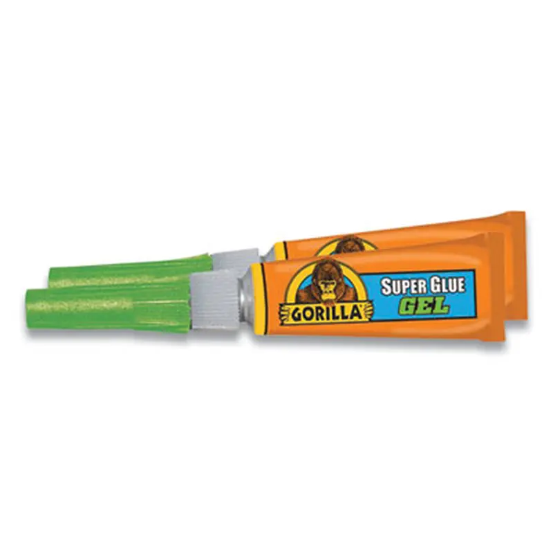 Super Glue Gel, Two 0.11 oz Tubes, Dries Clear - Glue | Gorilla