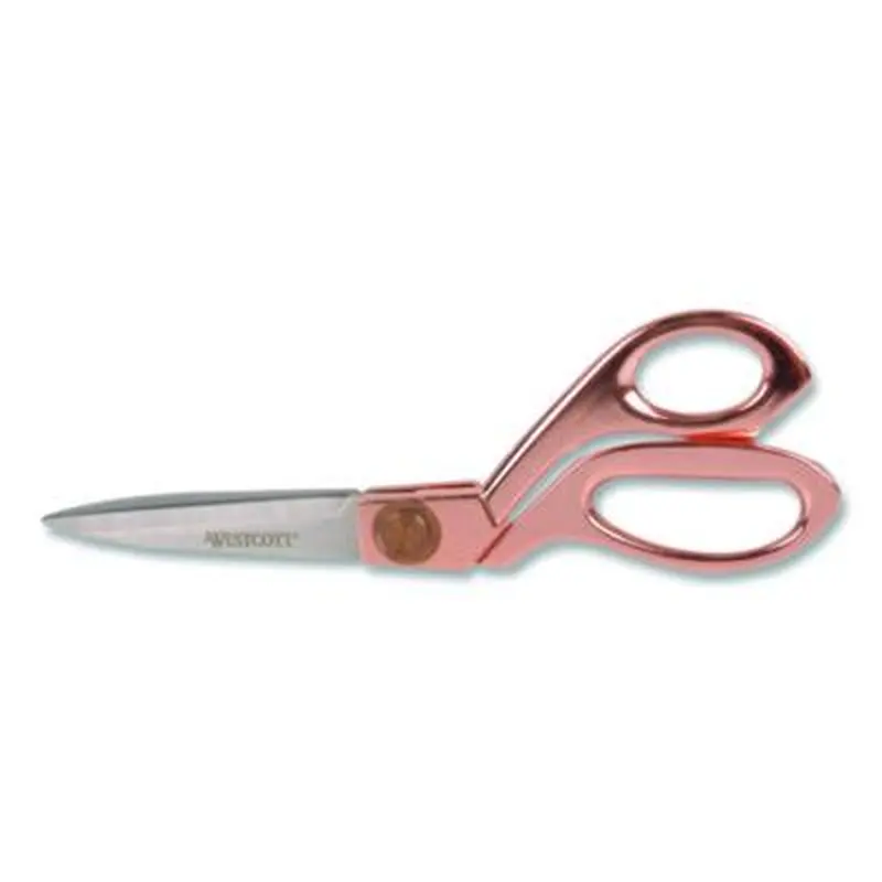 Vintage Stainless Steel Scissors, 8" Long, Offset Rose Gold Handle - Scissors | Westcott