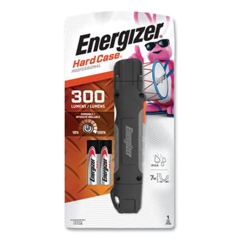 Hardcase Professional Task LED Flashlight, 2 AA Batteries (Included), Black - Flashlights | Energizer