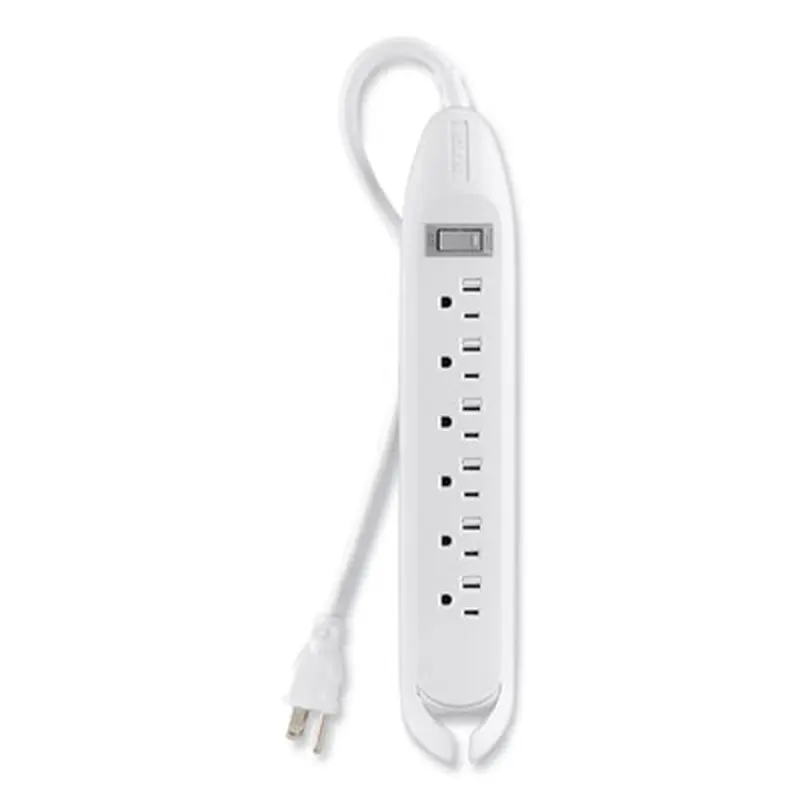 Power Strip, 6 Outlets, 12 ft Cord, White - Power Strips | Belkin