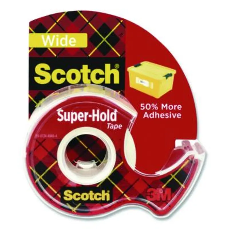 Super-Hold Wide Invisible Tape, 1.5" x 18 yds, Crystal Clear - Tape | Scotch