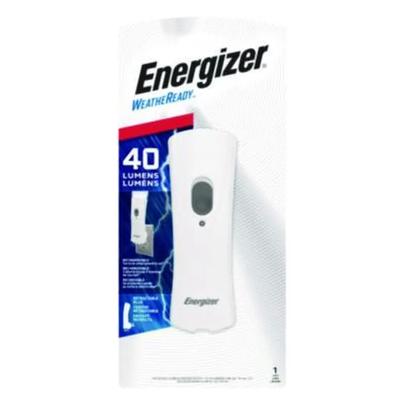 Weather Ready LED Flashlight, 1 NiMH Rechargeable Battery (Included), Silver/Gray - Flashlights | Energizer