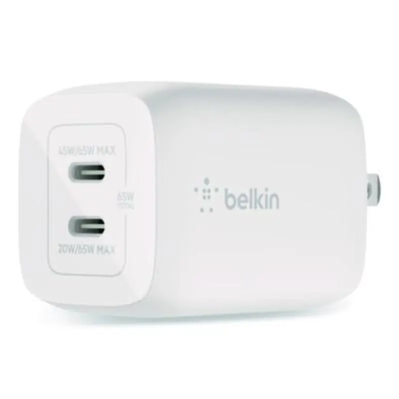 BOOST CHARGE Pro Dual USB-C GaN Wall Charger with PPS, White - Adapters/Chargers | Belkin