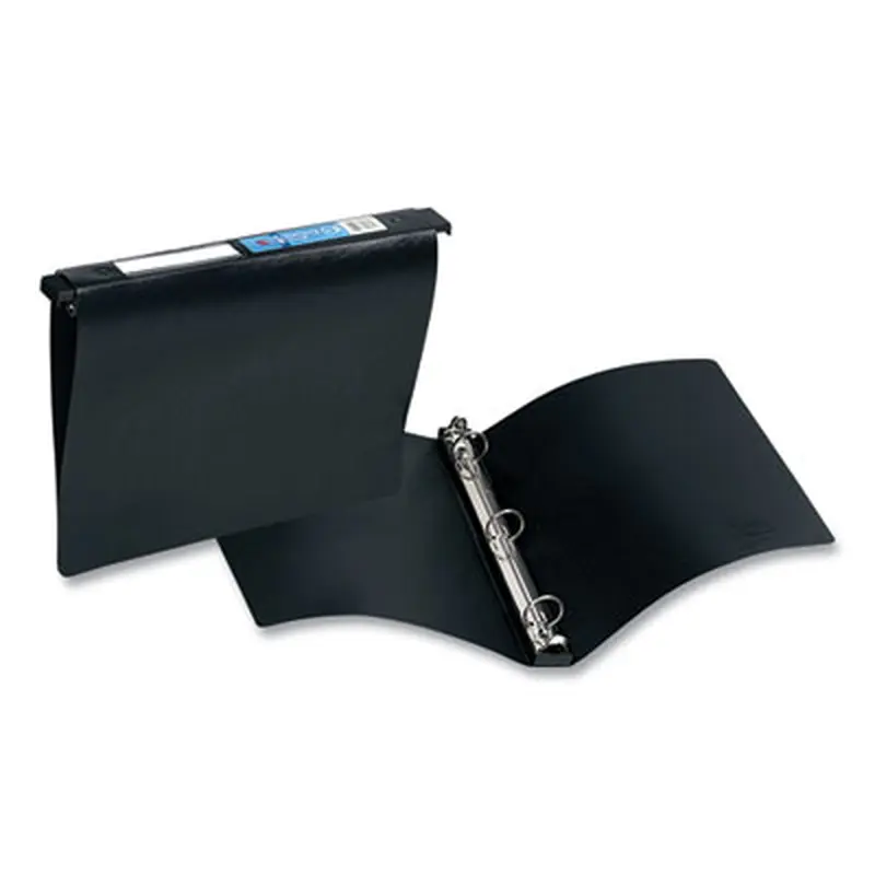 Hanging Storage Flexible Non-View Binder with Round Rings, 3 Rings, 1" Capacity, 11 x 8.5, Black - Binders | Avery