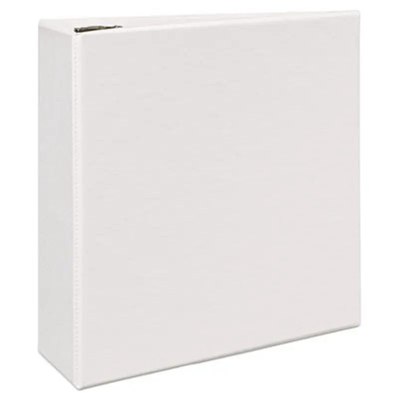 Durable View Binder with DuraHinge and EZD Rings, 3 Rings, 4" Capacity, 11 x 8.5, White, (9801) - Binders | Avery
