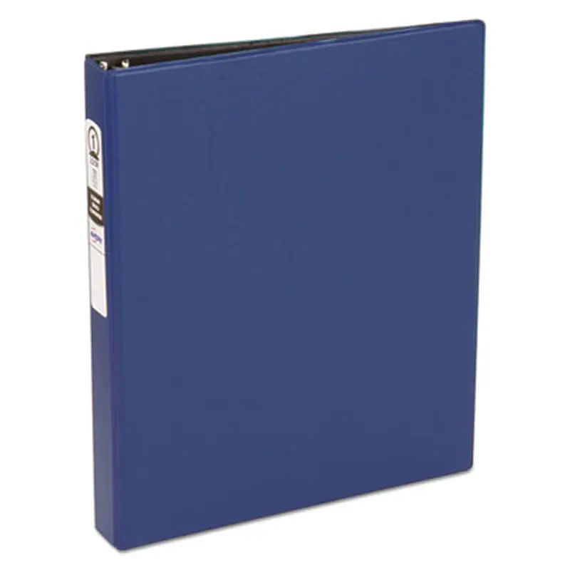 Economy Non-View Binder with Round Rings, 3 Rings, 1" Capacity, 11 x 8.5, Blue, (3300) - Binders | Avery