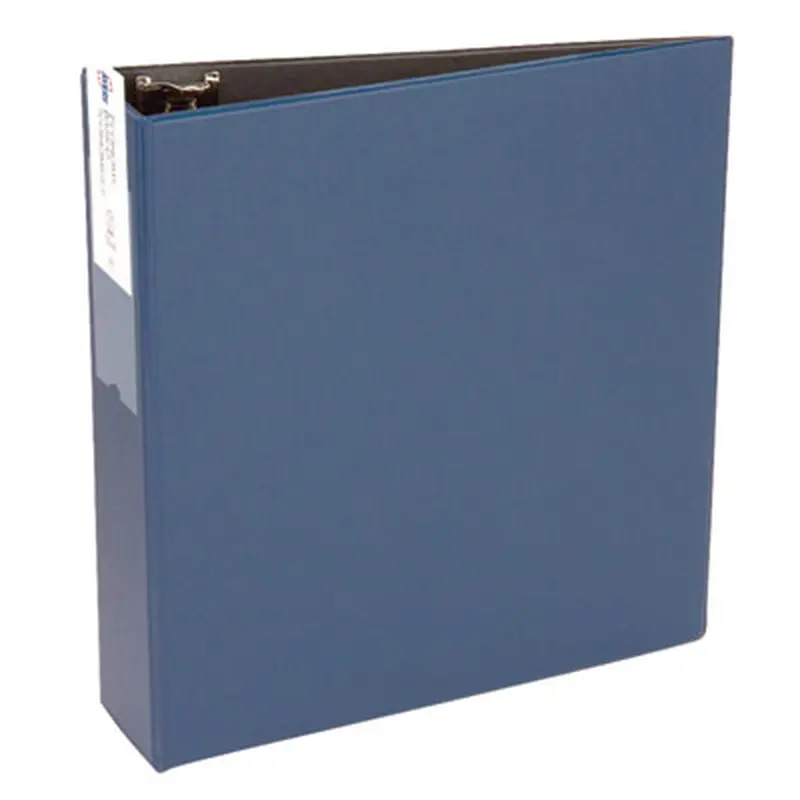 Economy Non-View Binder with Round Rings, 3 Rings, 3" Capacity, 11 x 8.5, Blue, (4600) - Binders | Avery