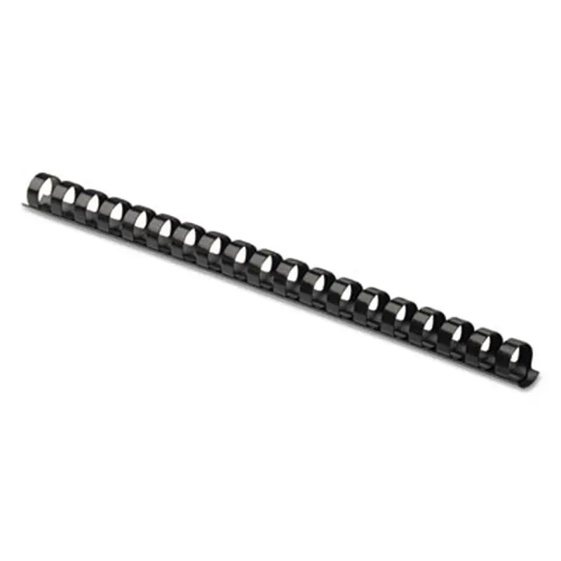 Plastic Comb Bindings for 11 x 8.5 Documents, 19 Rings, 0.63" (120-Sheet) Capacity, Black, 25/Pack - Binding Spines | Fellowes