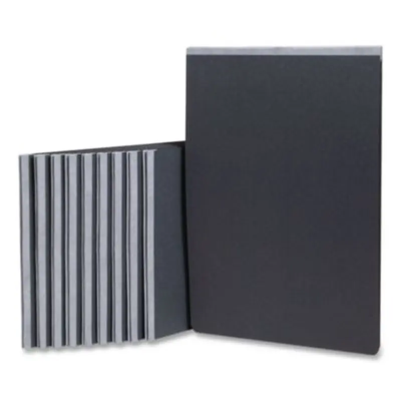 Prong Fastener Pressboard Report Cover, Two-Piece Prong Fastener, 3" Capacity, 11 x 17, Black/Black - Report Covers | Smead