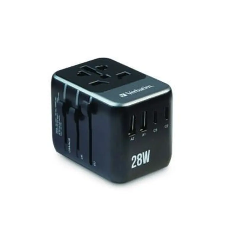UTA-07 Universal Travel Adapter, (3) USB-A, (3) USB-C - Adapters/Chargers | Verbatim