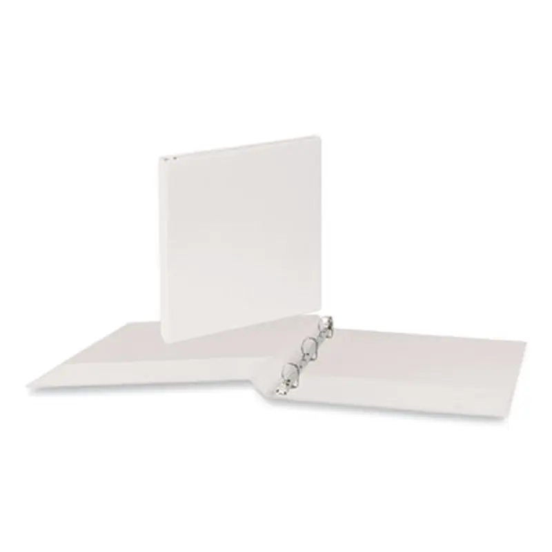 Slant D-Ring View Binder, 3 Rings, 0.5" Capacity, 11 x 8.5, White - Binders | Universal