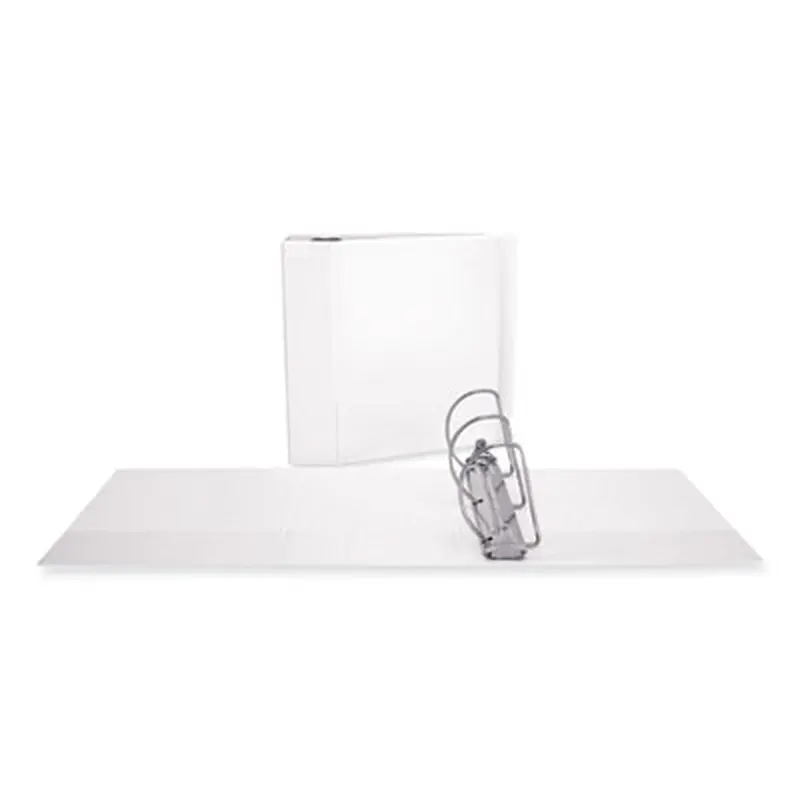 Slant D-Ring View Binder, 3 Rings, 5" Capacity, 11 x 8.5, White - Binders | Universal