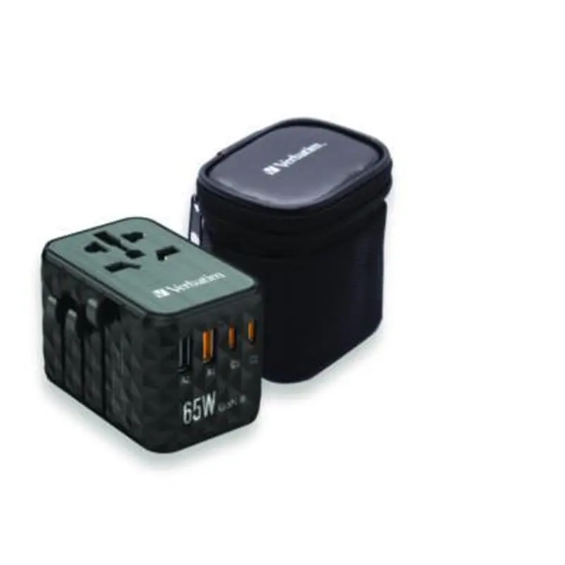 UTA-05 Gan III Universal Travel Adapter, (2) USB-A/(2) USB-C/Quick Charge 4  - Adapters/Chargers | Verbatim