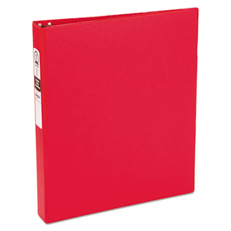 Economy Non-View Binder with Round Rings, 3 Rings, 1" Capacity, 11 x 8.5, Red, (3310) - Binders | Avery