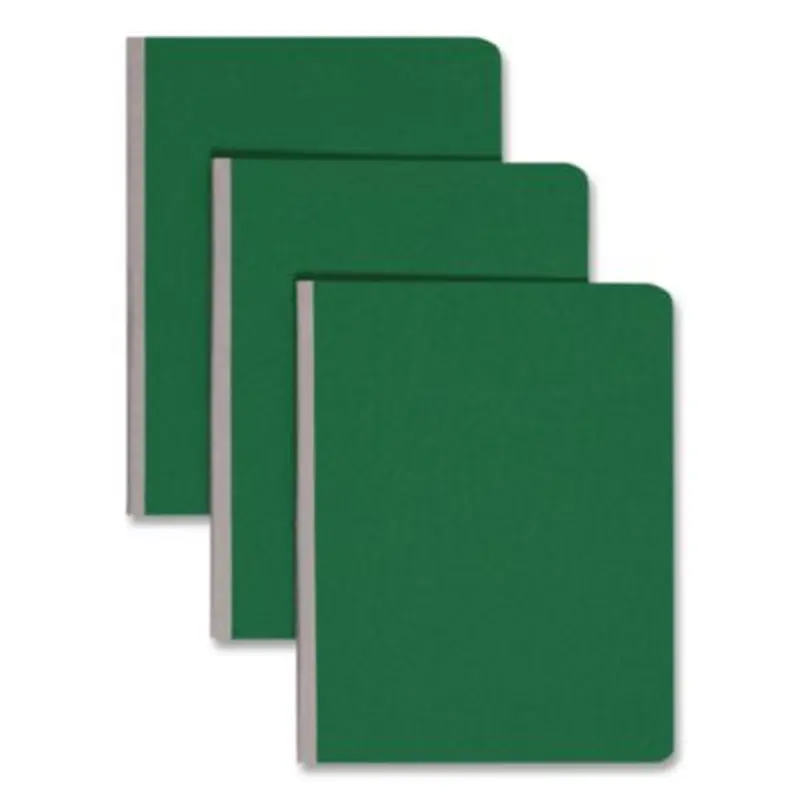Prong Fastener Pressboard Report Cover, Two-Piece Prong Fastener, 3" Capacity, 8.5 x 11, Green/Green - Report Covers | Smead