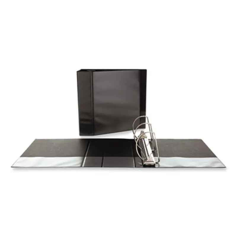Slant D-Ring View Binder, 3 Rings, 5" Capacity, 11 x 8.5, Black - Binders | Universal