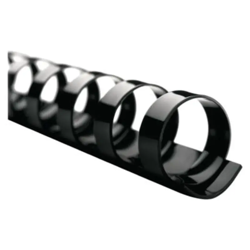 CombBind Standard Spines for 11 x 8.5 Documents, 19 Rings, 2" (450-Sheet) Capacity, Black, 50/Box - Binding Spines | GBC