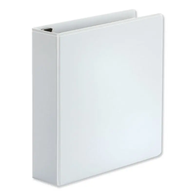 Deluxe Easy-to-Open D-Ring View Binder, 3 Rings, 2" Capacity, 11 x 8.5, White - Binders | Universal